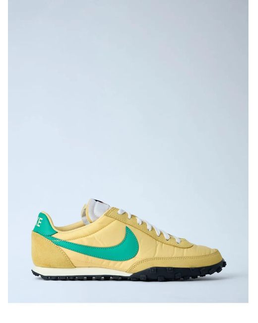 green waffle racer sneakers