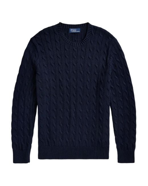 メンズ Polo Ralph Lauren ケーブルニット セーター Blue