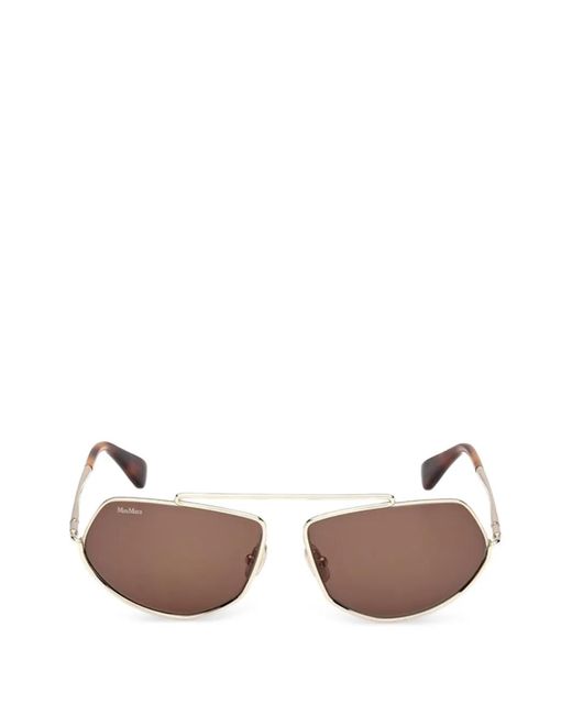 Max Mara Metallic Geometric Sunglasses