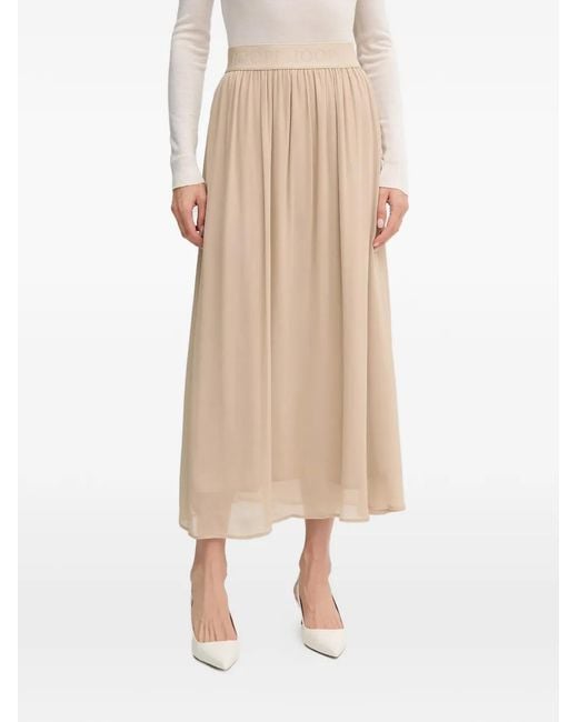 Joop! Natural Sumi Pleated Waistband Skirt