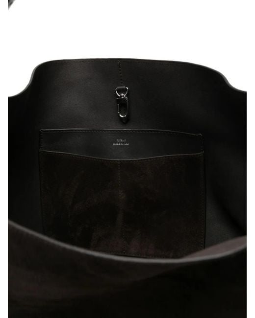 Totême  Black Suede Belted Tote Bag