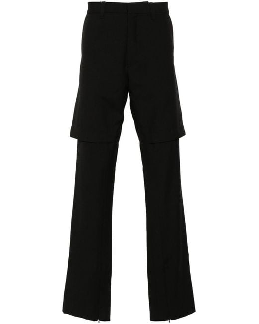 HELIOT EMIL Black Fusion Tailored Trousers for men