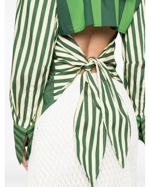 Simon Miller Green Loch Striped Button-Up Shirt