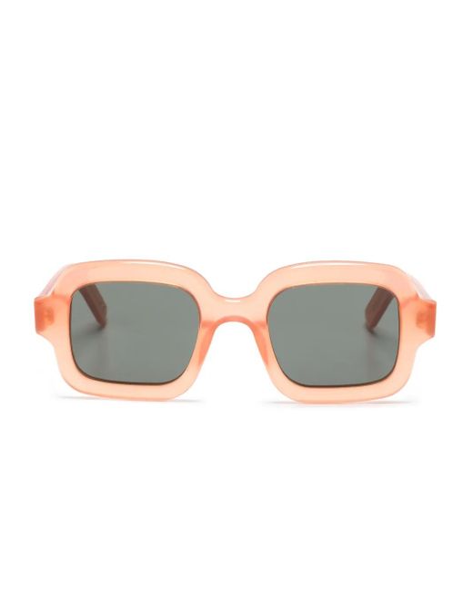 Retrosuperfuture Pink Benz Square-Frame Sunglasses for men