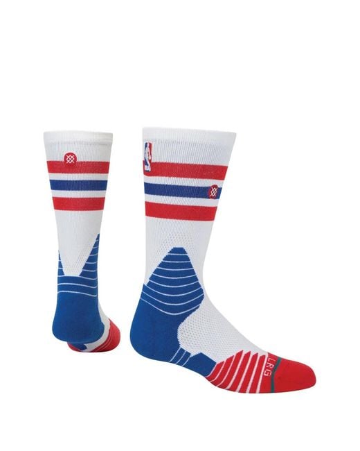 Stance White X Nba Stripe Crew Socks for men