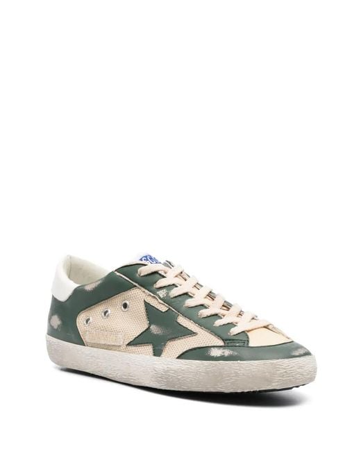 Golden Goose Deluxe Brand White Super-Star Mesh Panelled Sneakers for men