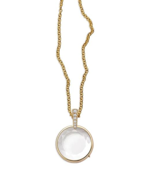 Loquet London White Lyra Diamond Locket Necklace