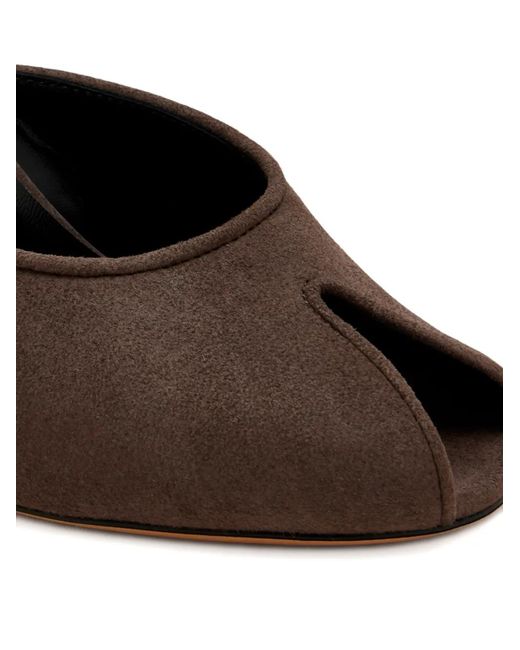 Jude Brown Date Peep-Toe Mules