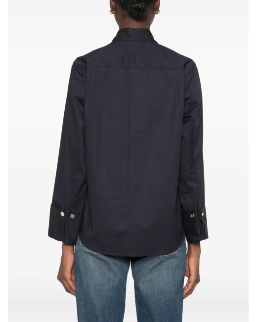 Sandro Blue Button-Fastening Long-Sleeve Shirt