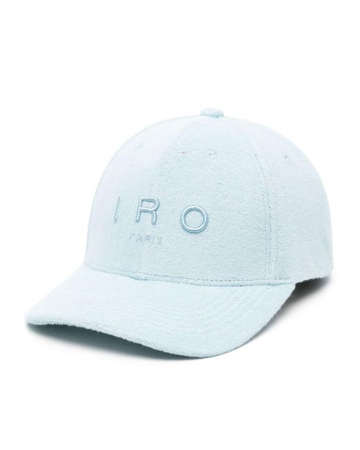 IRO Blue Logo-embroidered Terry-cloth Cap