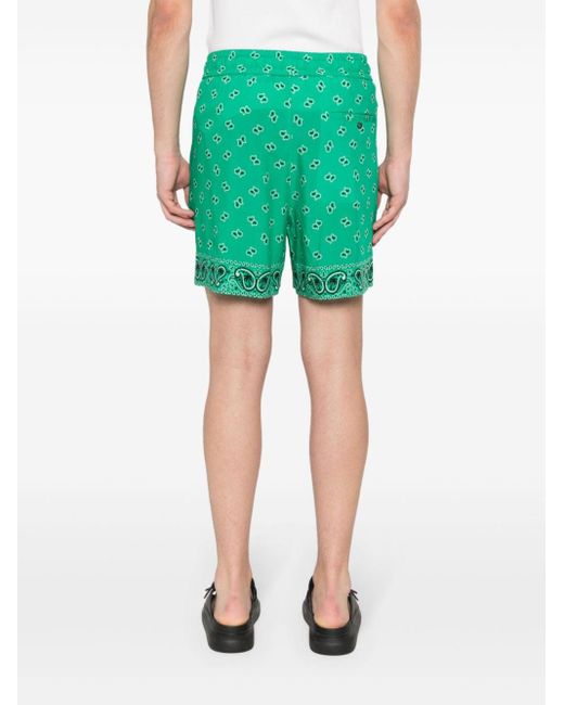 Short à motif cachemire Palm Angels pour homme en coloris Green