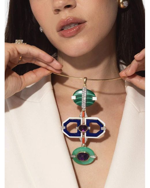 David Webb Metallic Wire-Design Necklace