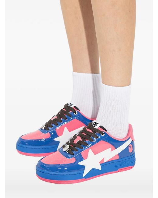 A Bathing Ape Blue Star-Logo Sneakers for men