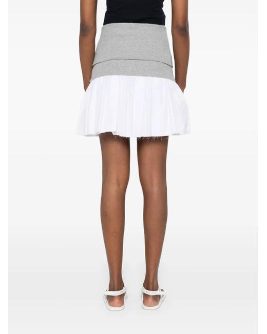 Falda a capas Miu Miu de color Gray