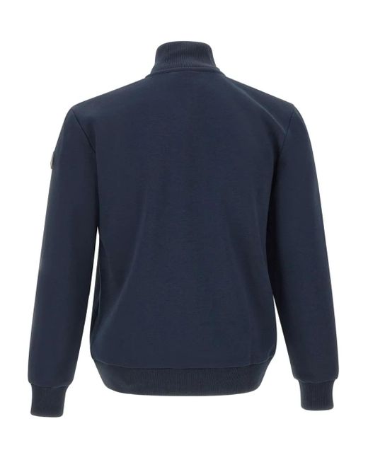 Colmar Blue Half-Zip Logo-Patch Sweatshirt for men