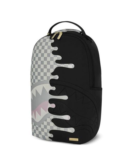 Sprayground Black Shadow Drip Backpack for men