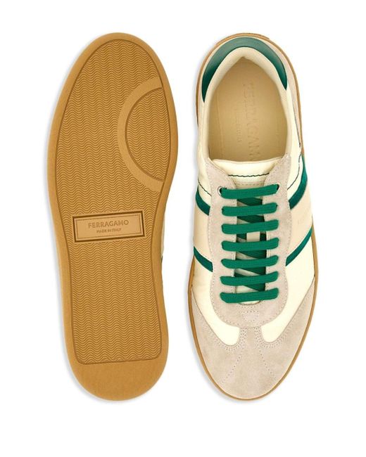 Sneakers con inserti di Ferragamo in Green da Uomo