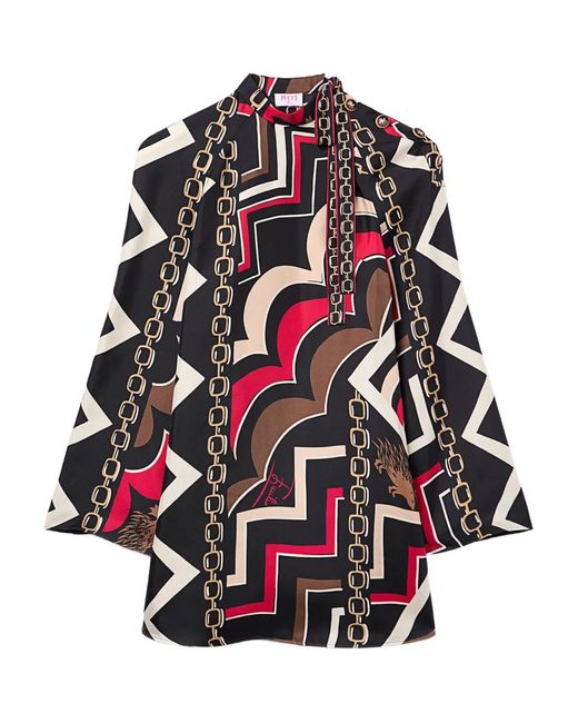 Vestido corto con estampado Istrice Emilio Pucci de color White