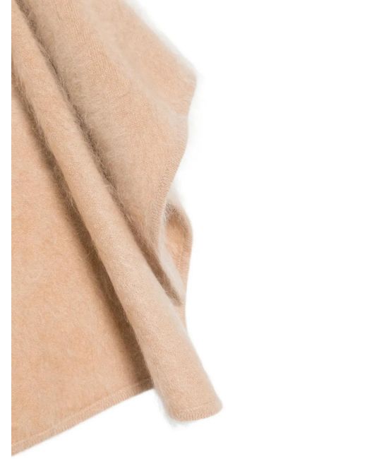 Soft Goat Natural Triangular Knitted Scarf