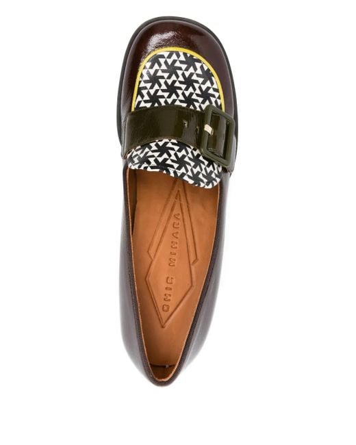 Pumps Teisin Con Fibbia E Motivo Geometrico 50Mm di Chie Mihara in Brown