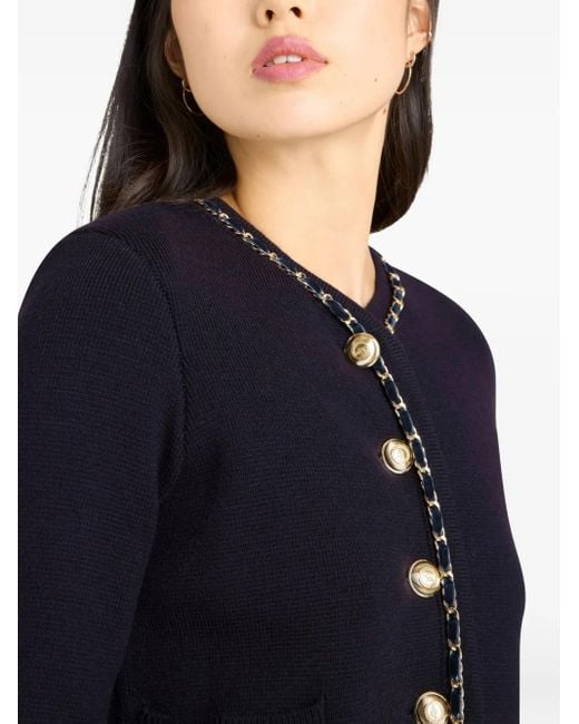 Cinq À Sept Vest Met Ketting Afwerking En Knopen in het Black