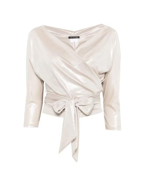 LE_RJTANGE® White Wrap Blouse
