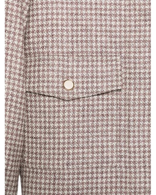 Agnona Gray Houndstooth Pocket Jacket