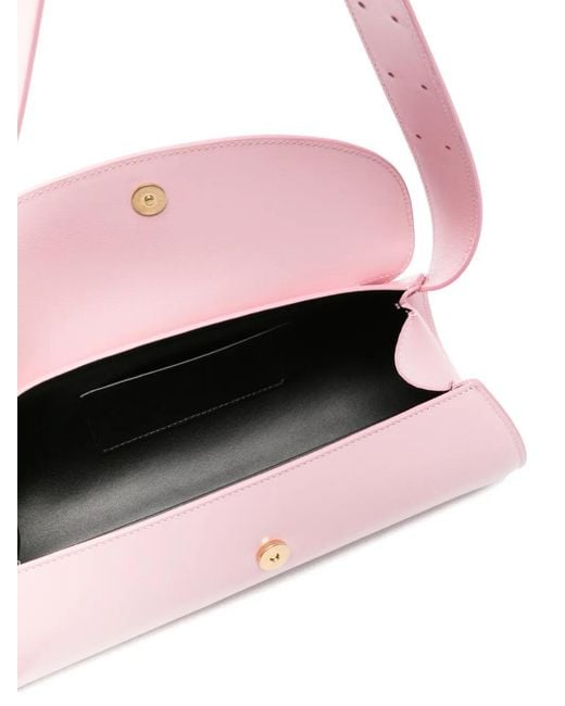 Jil Sander Pink Cannolo Leather Shoulder Bag