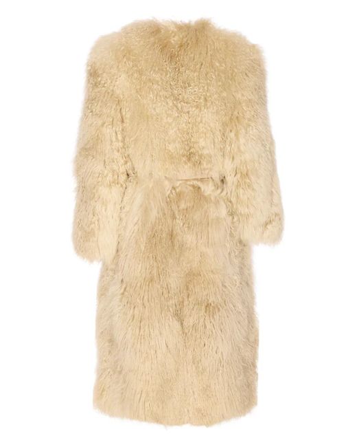 S.W.O.R.D Natural Belted Fur Coat