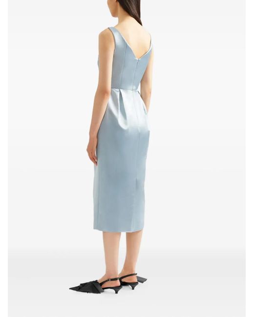 blue dress cut out Bead Embellished Midi Dress main image 1
