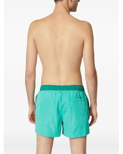 K-Way Green Elastic-Waist Swim Shorts for men