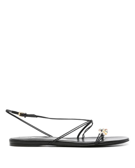 Khaite White Sandalen Mit Perlen