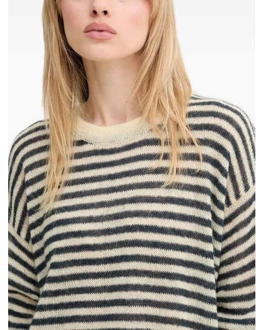 Sunnei White Striped Sweater