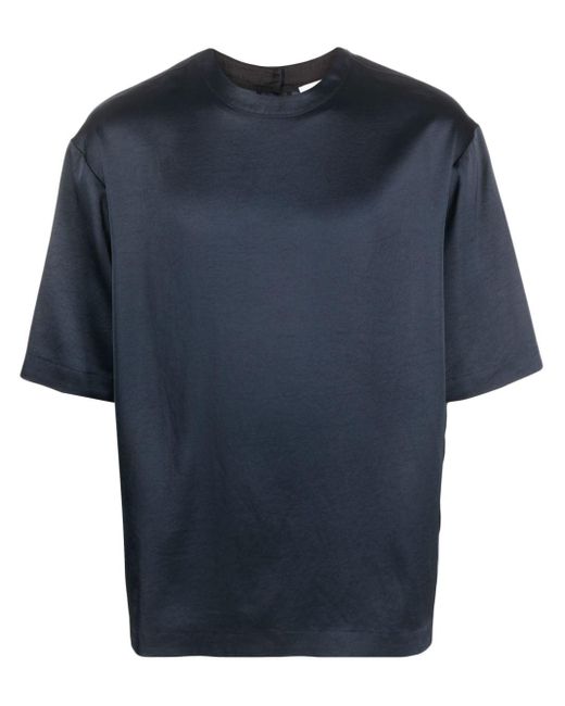 Nanushka Isaac T-Shirt aus Satin in Blue für Herren