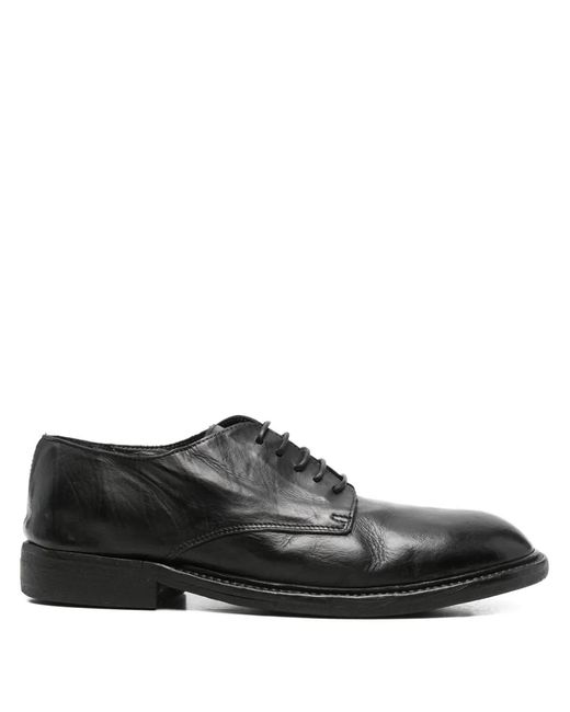 Moma Black Leather Lace-Up Shoes