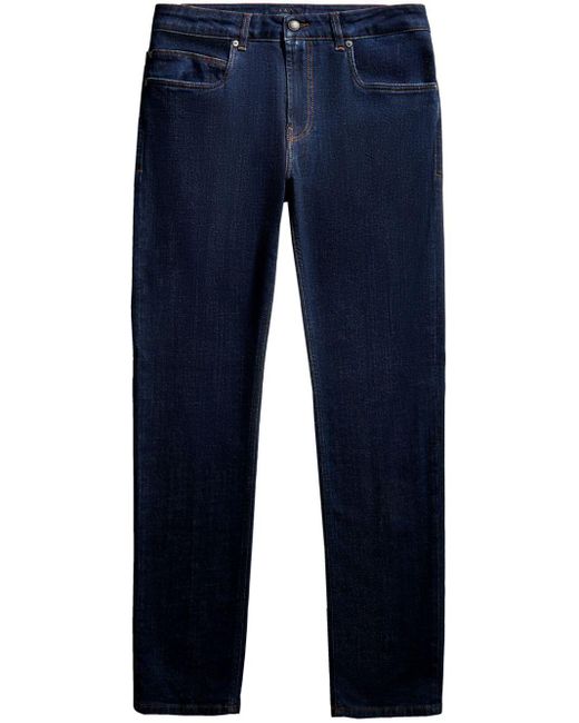 Fay Slim-Fit-Jeans mit Logo-Applikation in Blue für Herren