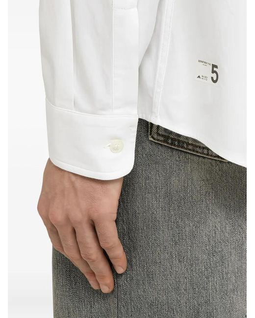 Department 5 White Cotton Shirt for men