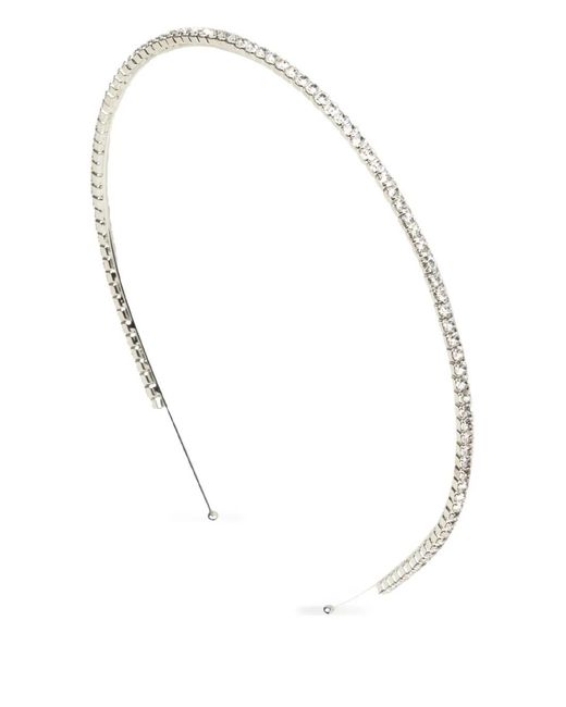 Jennifer Behr White Crystal-Embellished Headband