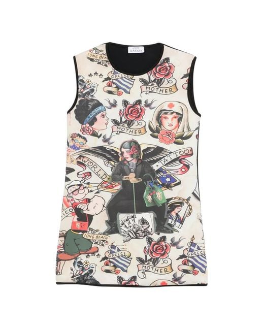 The Artistylist White Graphic-Print Mini Dress