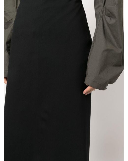 The Row Black Alumo Midi Skirt