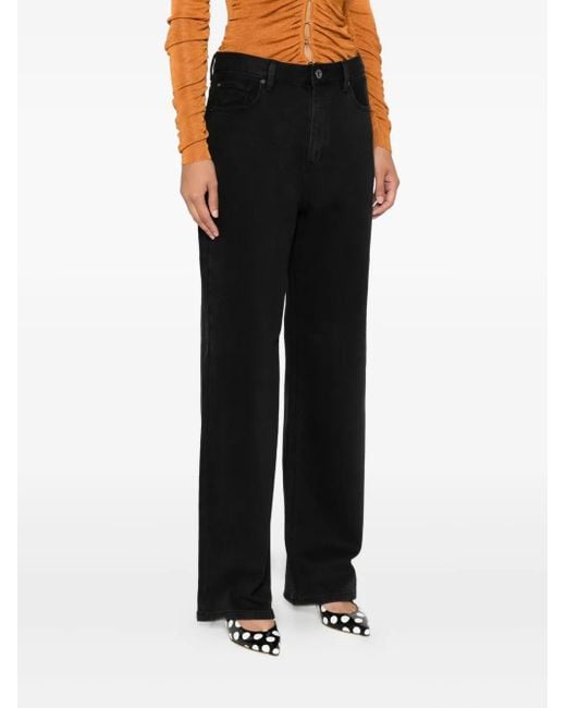 Self-Portrait Black Five-Pocket Jeans