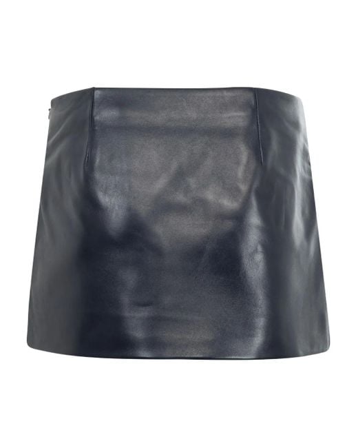 Khaite Jett レザーミニスカート Gray