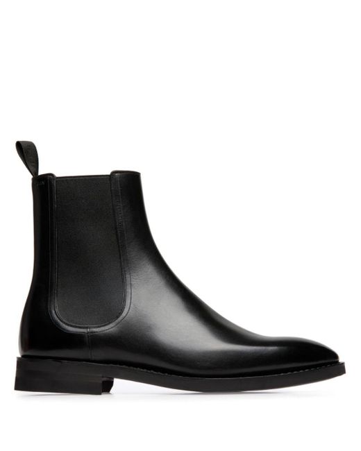 Bally Black Scribe Leather Chelsea Boots for men