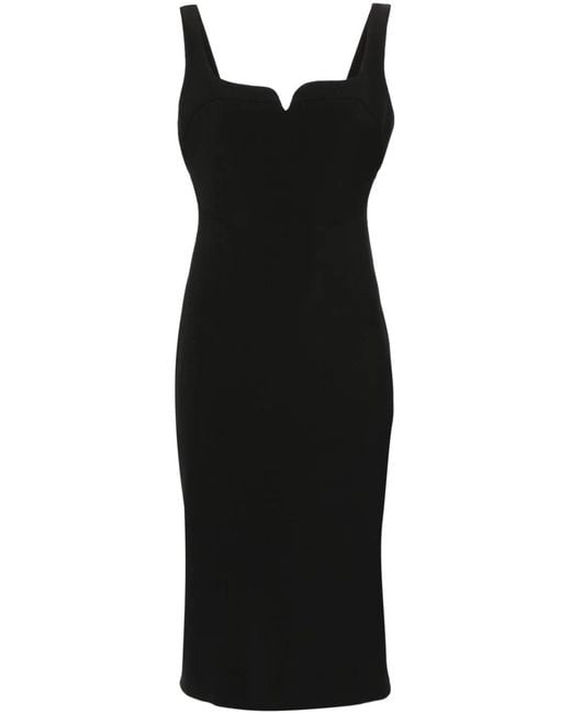Victoria Beckham Black Midi Dresses