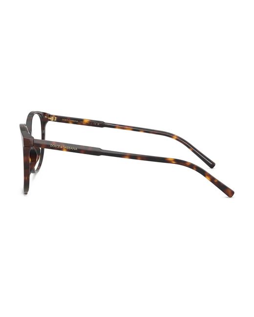Dolce & Gabbana Brown Tortoiseshell Round-Frames Glasses