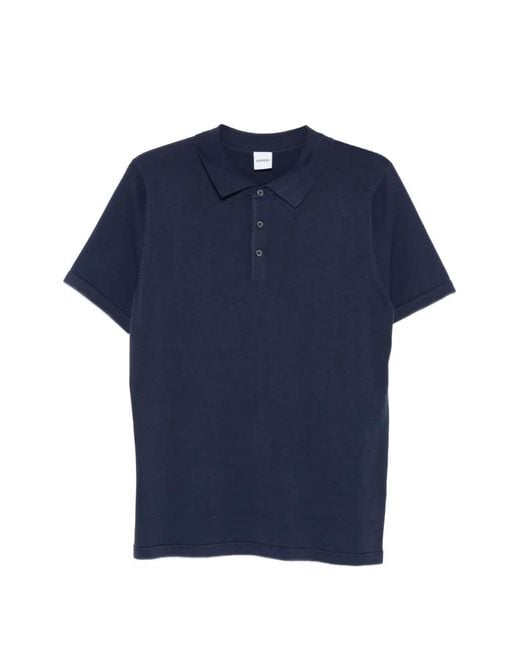 Aspesi Blue Buttoned Polo Shirt for men