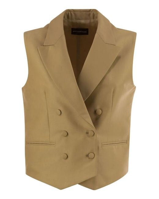 MVP WARDROBE Natural Double-Breasted Waistcoat