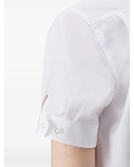 Camicia Crop di Thom Browne in White