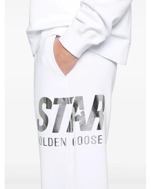 Golden Goose Deluxe Brand White Wide Track Pants