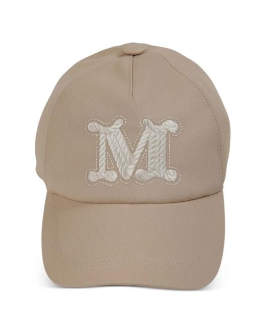 Max Mara Gray Water-Repellent Baseball Cap